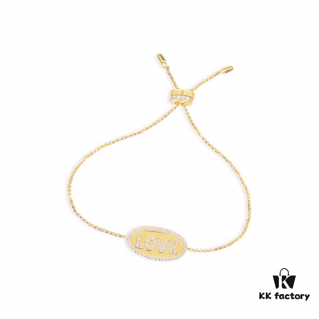 A Family Monaco LOVE Couple's Declaration Letter Bracelet for Women, 2020 New Trendy Gift for Girlfriend