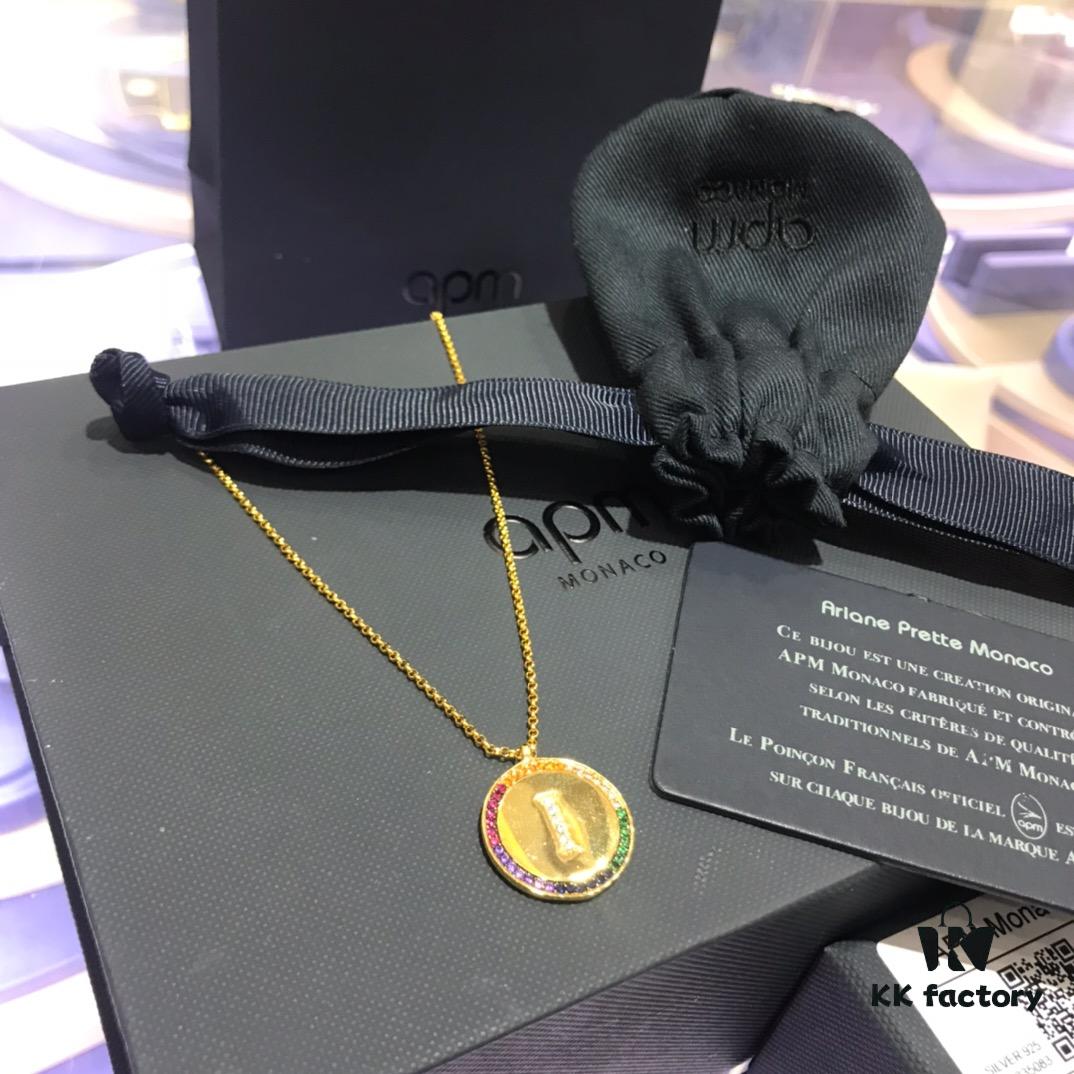 692fea0899f2d84055c8ca6a A Brand Monaco Rainbow Letter Necklace for Women, Custom Couple Pendant Collar Gift for Girlfriend, European and American Style