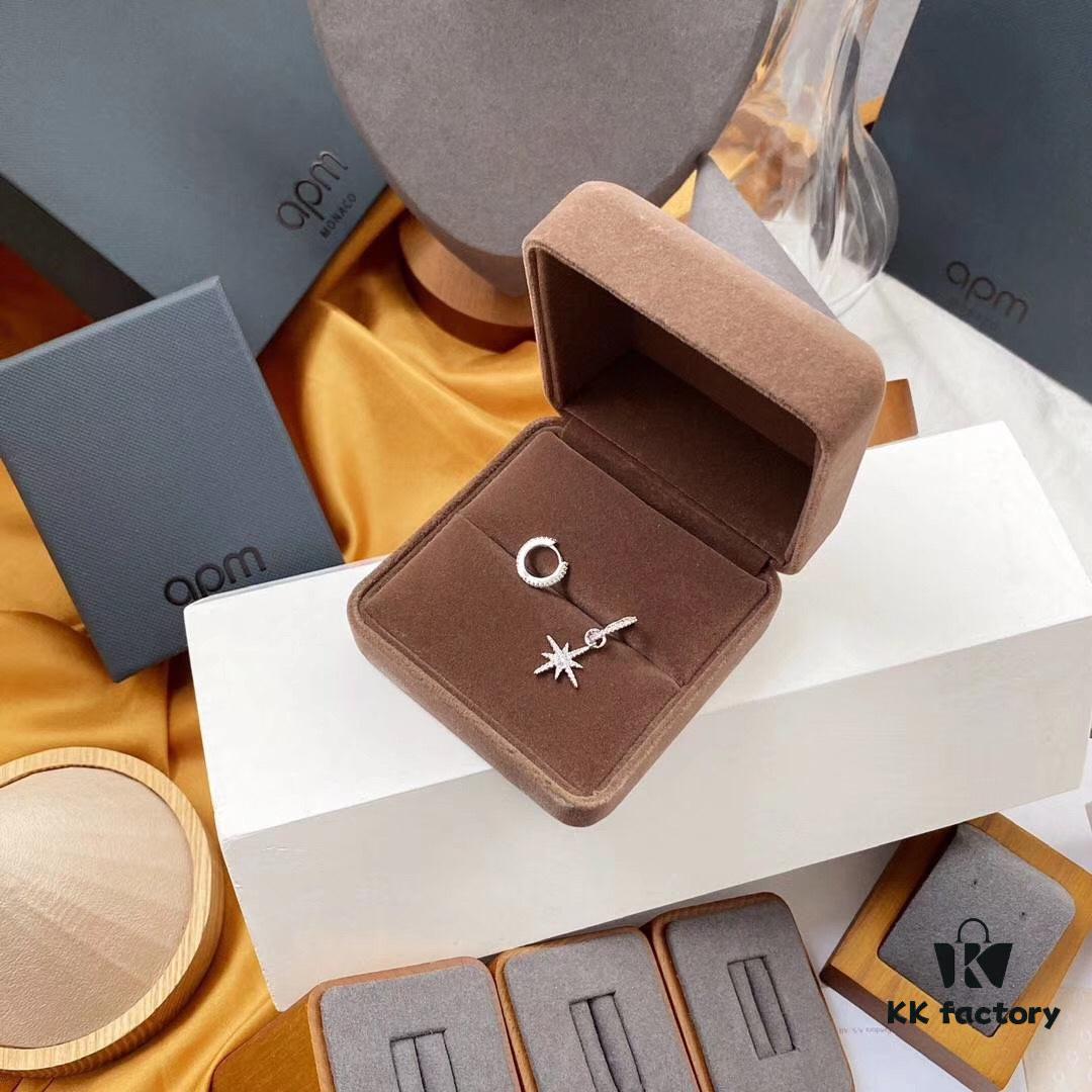 692fea3599f2d84055c8caaf APM Monaco Asymmetrical Meteor Stud Earrings, Design-Centric Hoop Earrings, Minimalist and Elegant Ear Jewelry