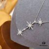 692fea3a99f2d84055c8cab9 APM Monaco Minimalist Three Shooting Stars Necklace for Women, Six-Pointed Star Collar Chain, Silver Pendant for Sweaters, Elegant Party Jewelry