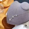 692fea3b99f2d84055c8cabb APM Monaco Minimalist Three Shooting Stars Necklace for Women, Six-Pointed Star Collar Chain, Silver Pendant for Sweaters, Elegant Party Jewelry