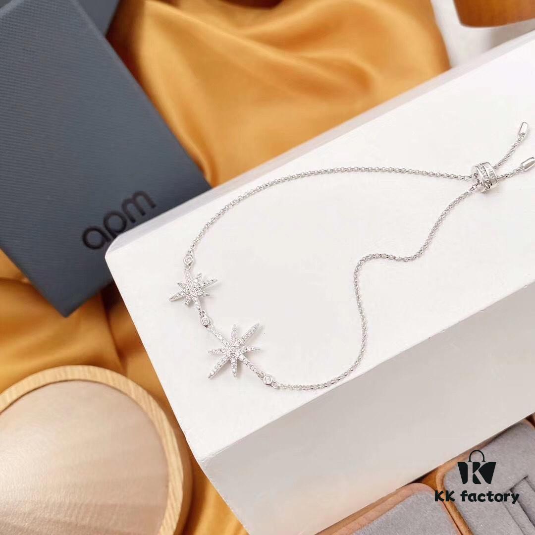 692fea3d99f2d84055c8cabf APM Monaco Double Shooting Star Silver Bracelet for Women, Six-Pointed Star Elegant Jewelry, Minimalist Luxury Gift for New Year