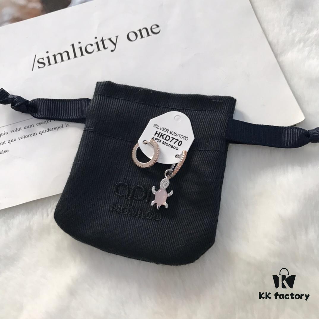A Family Pink Turtle Earrings
