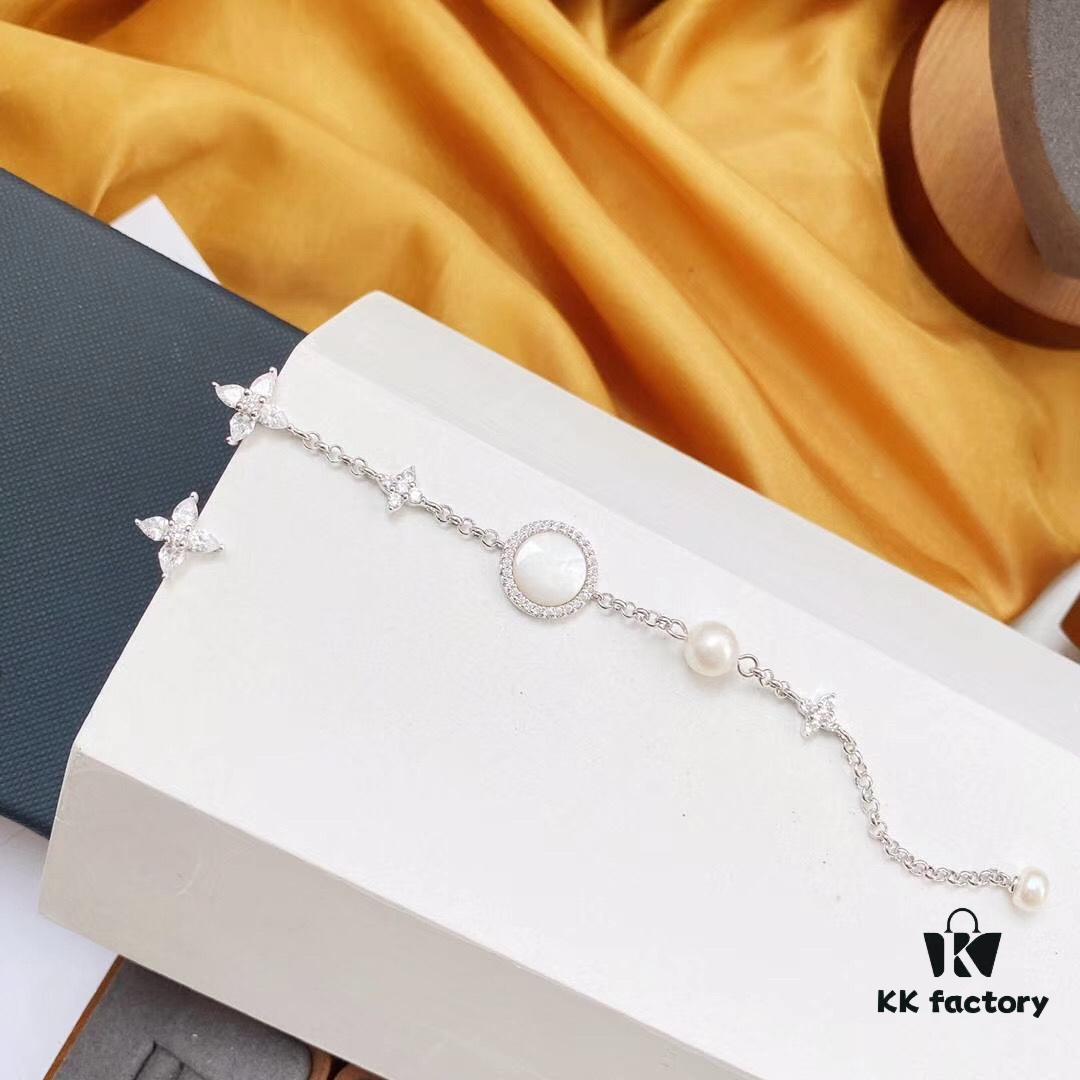 692fea4c99f2d84055c8cadb APM Monaco Mother-of-Pearl Freshwater Pearl Earrings for Women, Long Asymmetrical Tassel Drop Earrings, Elegant Silver Jewelry