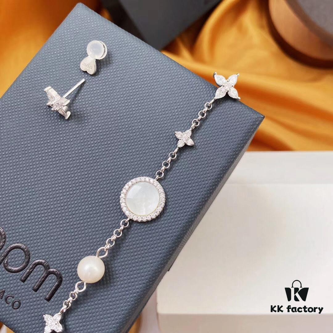 692fea4c99f2d84055c8cadc APM Monaco Mother-of-Pearl Freshwater Pearl Earrings for Women, Long Asymmetrical Tassel Drop Earrings, Elegant Silver Jewelry