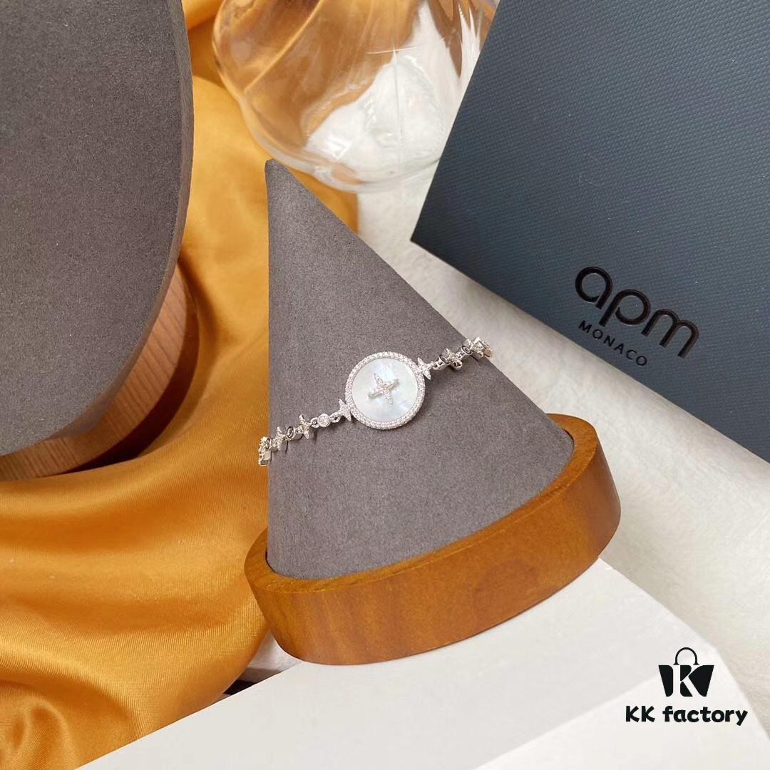 692fea4f99f2d84055c8cae3 APM Monaco Star Mother-of-Pearl Bracelet for Women, Luxury Adjustable Silver Jewelry with Elegant Design, Gift Idea
