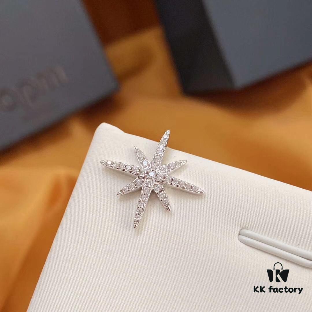 692fea5199f2d84055c8cae7 APM Monaco Asymmetrical Star Ear Cuff and Stud Earrings for Women, Minimalist Shooting Star Ear Jewelry
