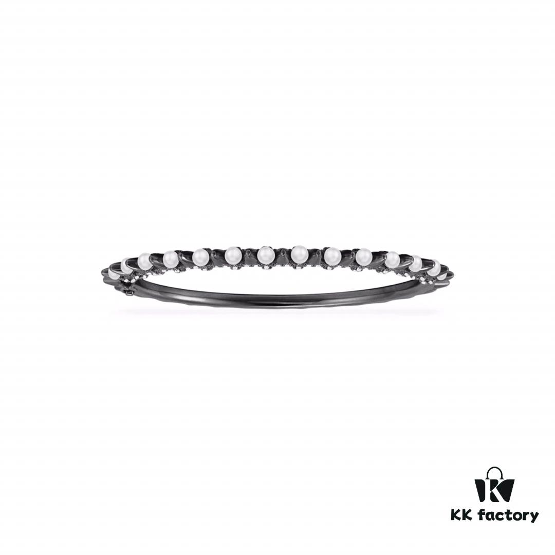 A Family Monaco Rivet Pearl Bracelet for Women, Unique Minimalist Design Jewelry for Friends and Couples