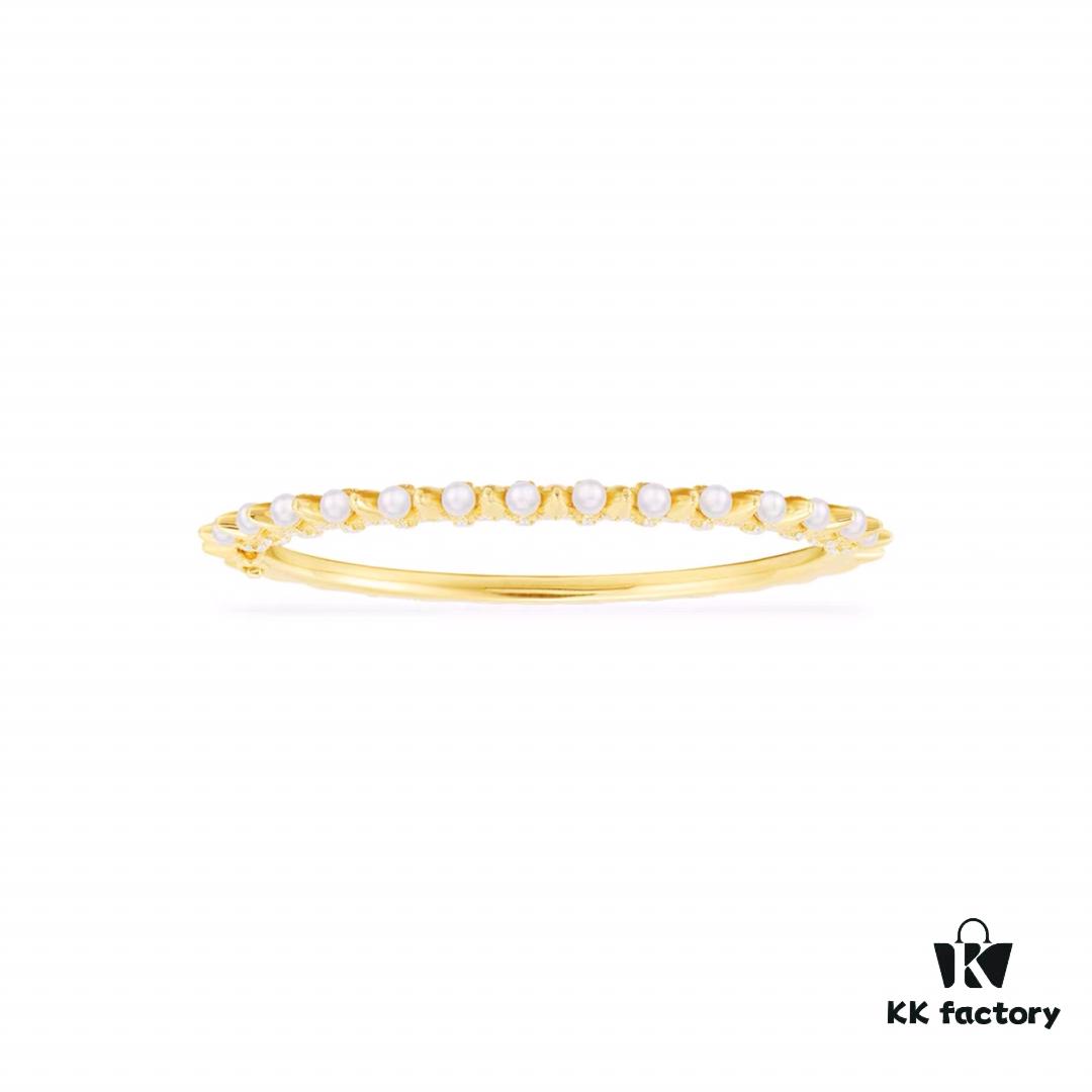 A Family Monaco Rivet Pearl Bracelet for Women, Unique Minimalist Design Jewelry for Friends and Couples