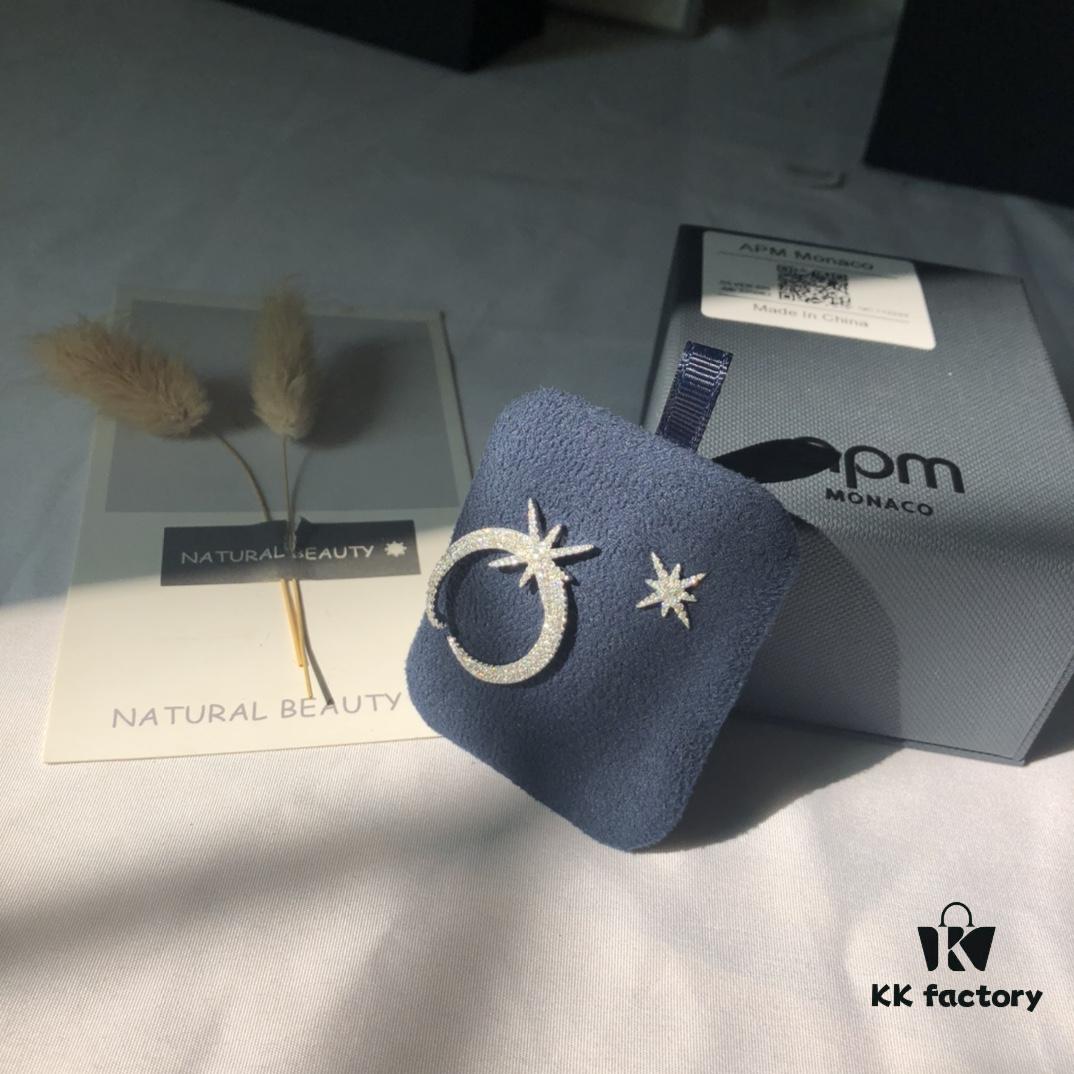 692fea7999f2d84055c8cb2d A Family Monaco Crescent Moon Asymmetric Stud Earrings, Stylish and Trendy Fashion Design