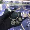 APM Monaco Tree of Life Silver Totem Healing Style Moroccan Bracelet with Round Disc