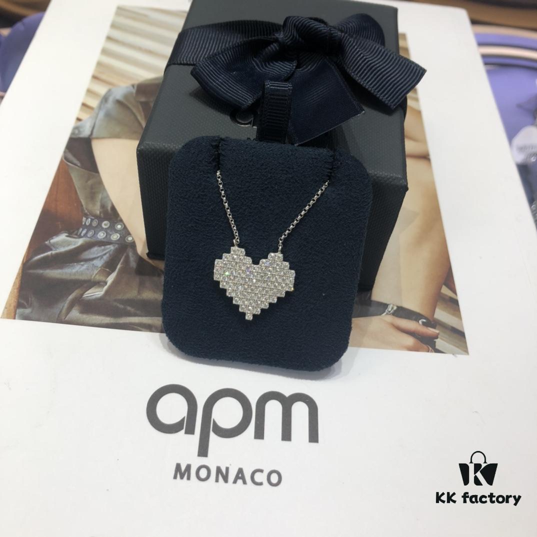 692fea9599f2d84055c8cb52 A Brand Monaco Heart Mosaic Necklace, Collarbone Chain for Sweaters, Versatile and Stylish