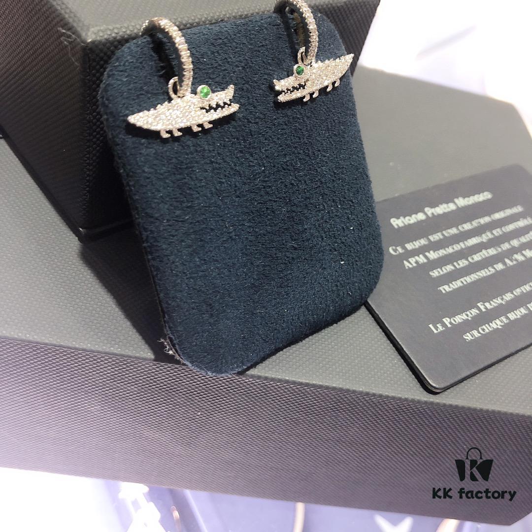 A-Monaco Crocodile Necklace and Earrings Set - Valentine's Day Recommended