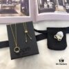 692feaba99f2d84055c8cb93 APM Monaco Sliding Hoop Necklace and Stud Earrings