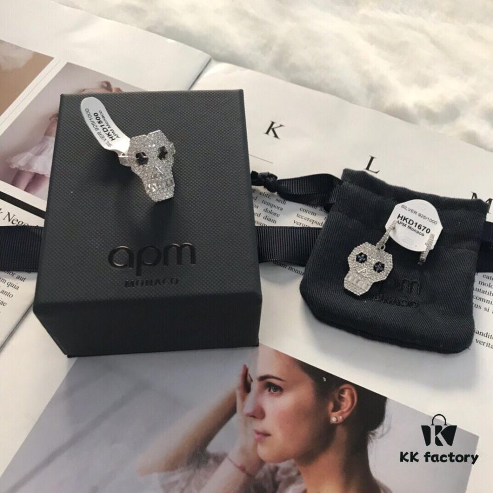 APM Skeleton Ring and Earrings Set Original Collection Valentine's Day Recommended