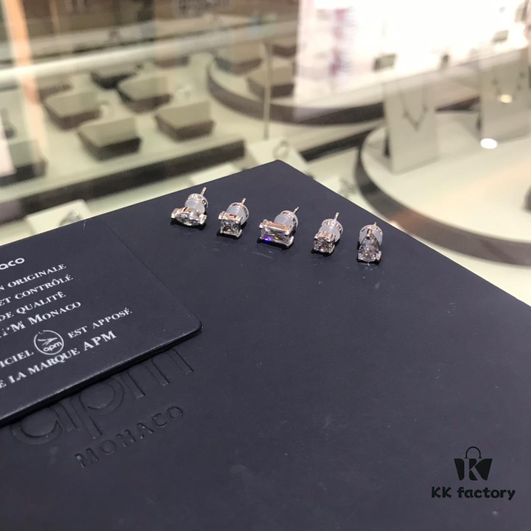 692feac699f2d84055c8cba6 A Brand Monaco 925 Silver Post Drop Diamond-Inlaid Mixed Mini Stud Earrings for Women, Simple and Versatile Minimalist Jewelry