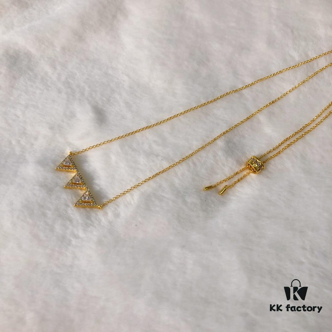 692feacd99f2d84055c8cbb3 A Brand Monaco Triangle Necklace, Stylish and Minimalist Design, Versatile and Elegant, Ideal Gift Choice