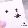 692feada99f2d84055c8cbc6 APM Monaco Union Flag Asymmetric Stud Earrings, Stylish and Minimalist Design, Versatile Fashion Jewelry, Wearable in Two Ways