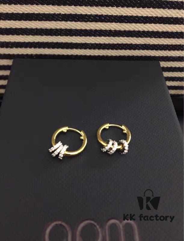 692feadd99f2d84055c8cbca APM Monaco Sliding Hoop Necklace and Stud Earrings