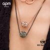 Original A Brand Monaco Gear Necklace and Earrings Set Newly Released