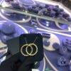 A Family Monaco Interlocking Circle Necklace and Earrings, Elegant Golden Yellow Pendant Set
