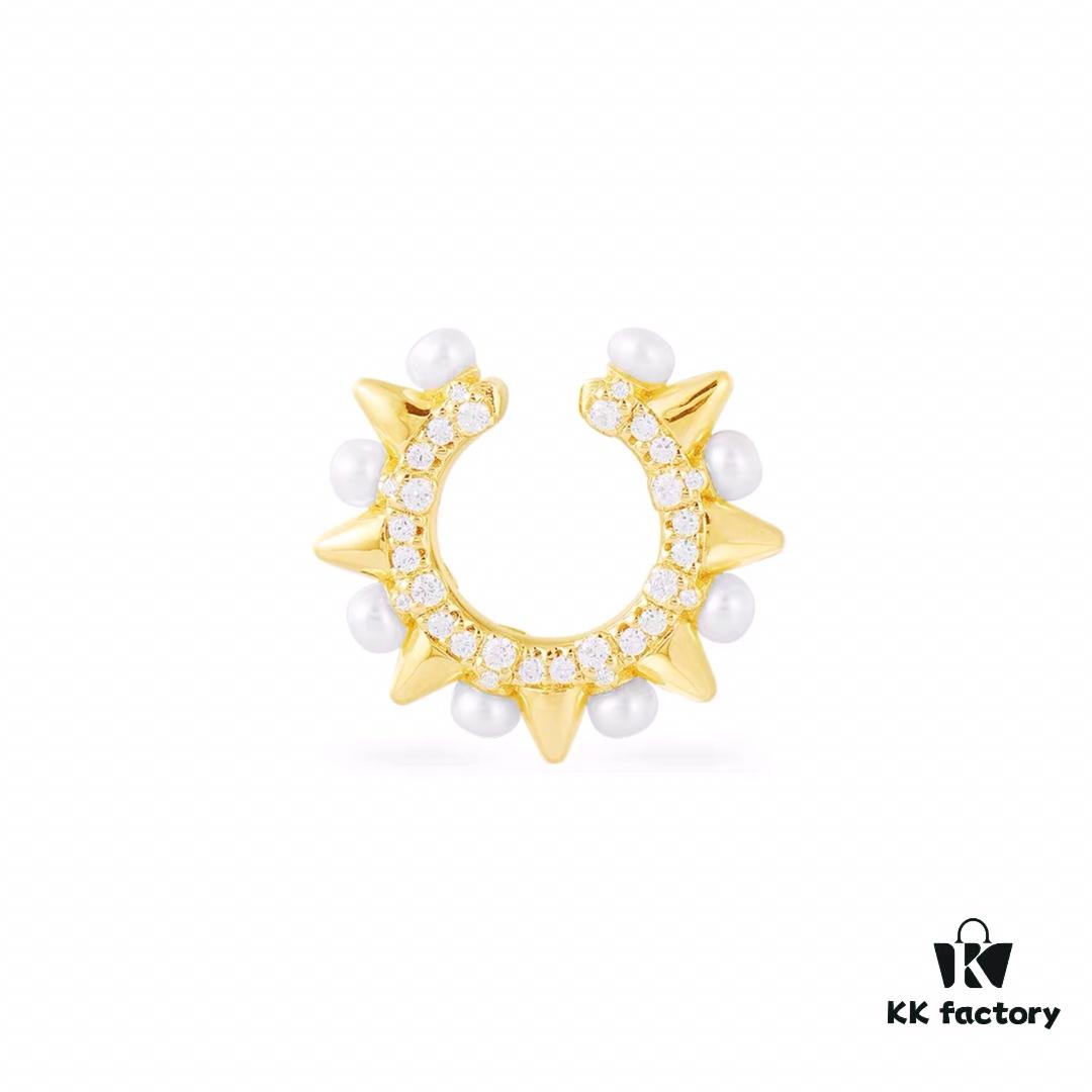 692feaf899f2d84055c8cbf1 January New Arrival💗 APM Monaco Rivet Earrings with Pearl, Large and Small Clip-On Earrings, Stylish, Elegant and Sophisticated Jewelry, Perfect Gift for Couples