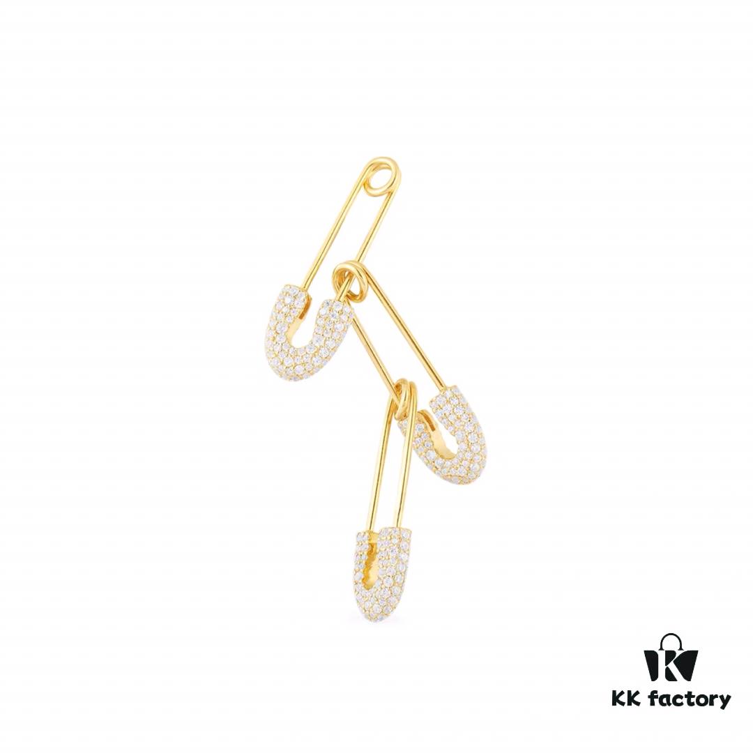 692feb0399f2d84055c8cc05 A's Monaco Golden Pin Earrings, December New Arrival