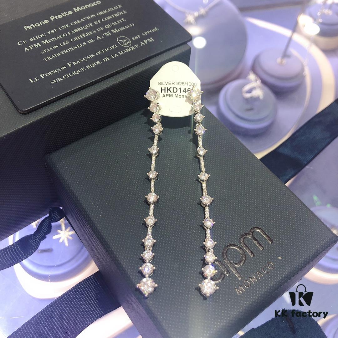 692feb3299f2d84055c8cc4b A Family Monaco Long Tassel Stud Earrings with Crystal Zirconia