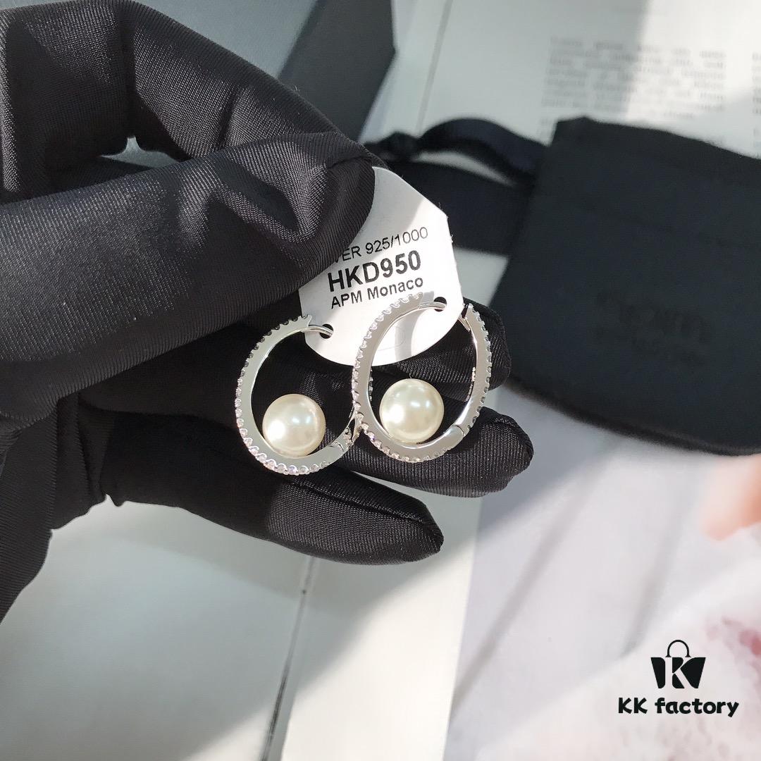 692feb3a99f2d84055c8cc58 December New Arrival 💗 A-Monaco Hoop Earrings with Ethereal Pearls for Women, Fashionable and Stylish Design Ear Studs