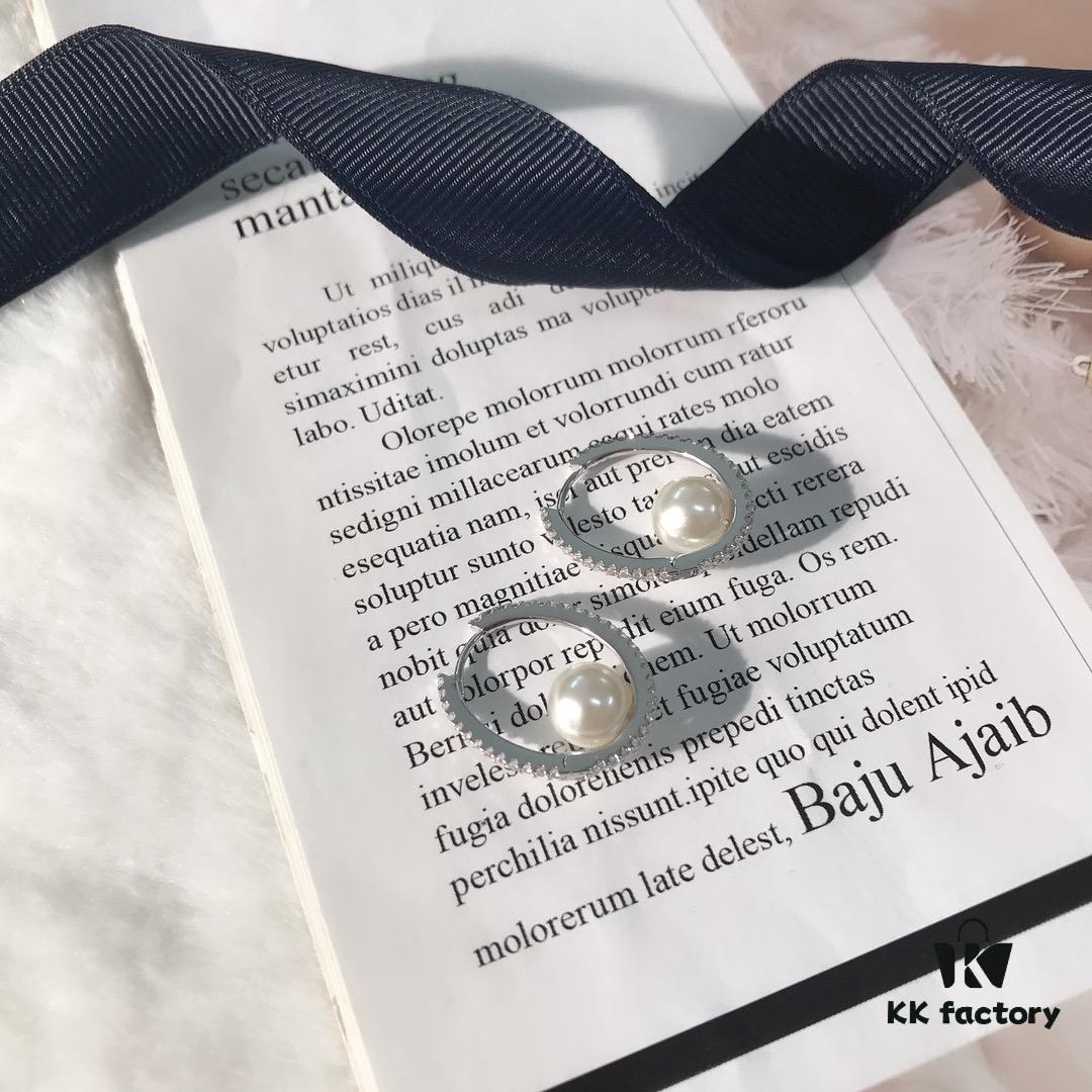 692feb3a99f2d84055c8cc59 December New Arrival 💗 A-Monaco Hoop Earrings with Ethereal Pearls for Women, Fashionable and Stylish Design Ear Studs