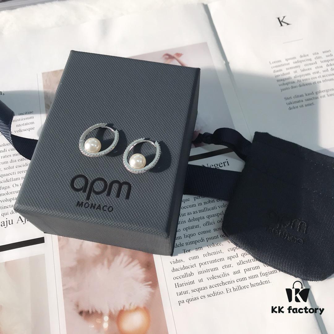 692feb3c99f2d84055c8cc5c December New Arrival 💗 A-Monaco Hoop Earrings with Ethereal Pearls for Women, Fashionable and Stylish Design Ear Studs