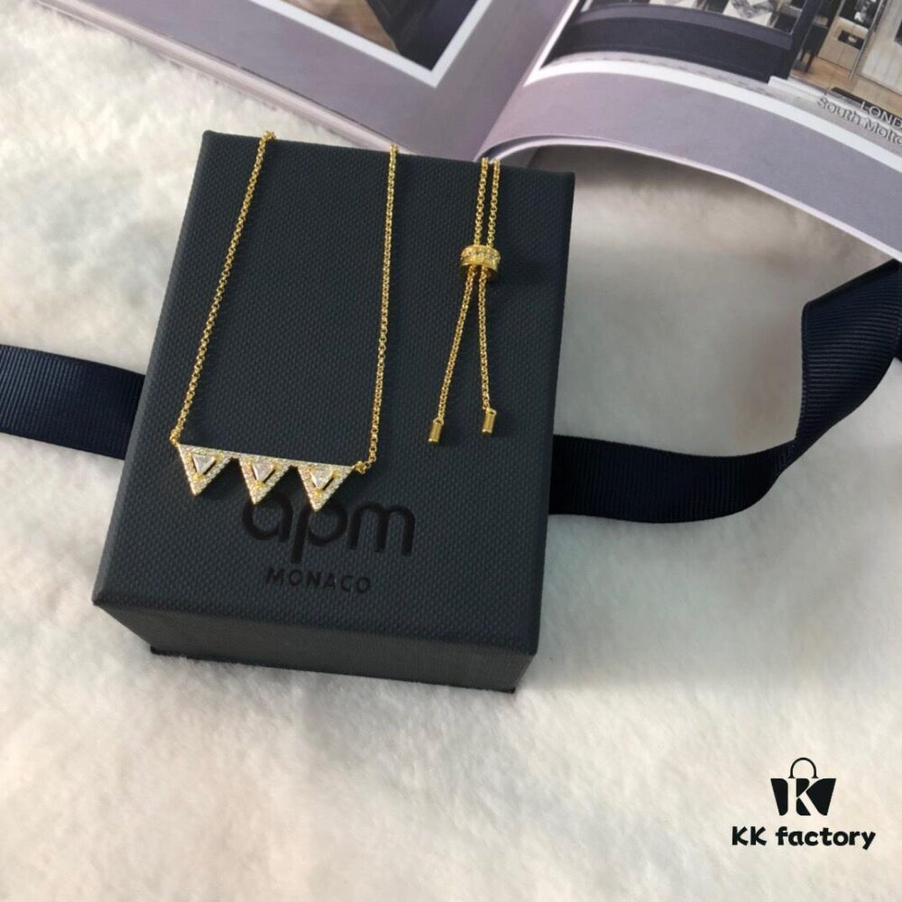 Original A Brand Monaco Triangle Necklace, Stylish and Minimalist Design, Versatile and Elegant, Perfect Gift Choice