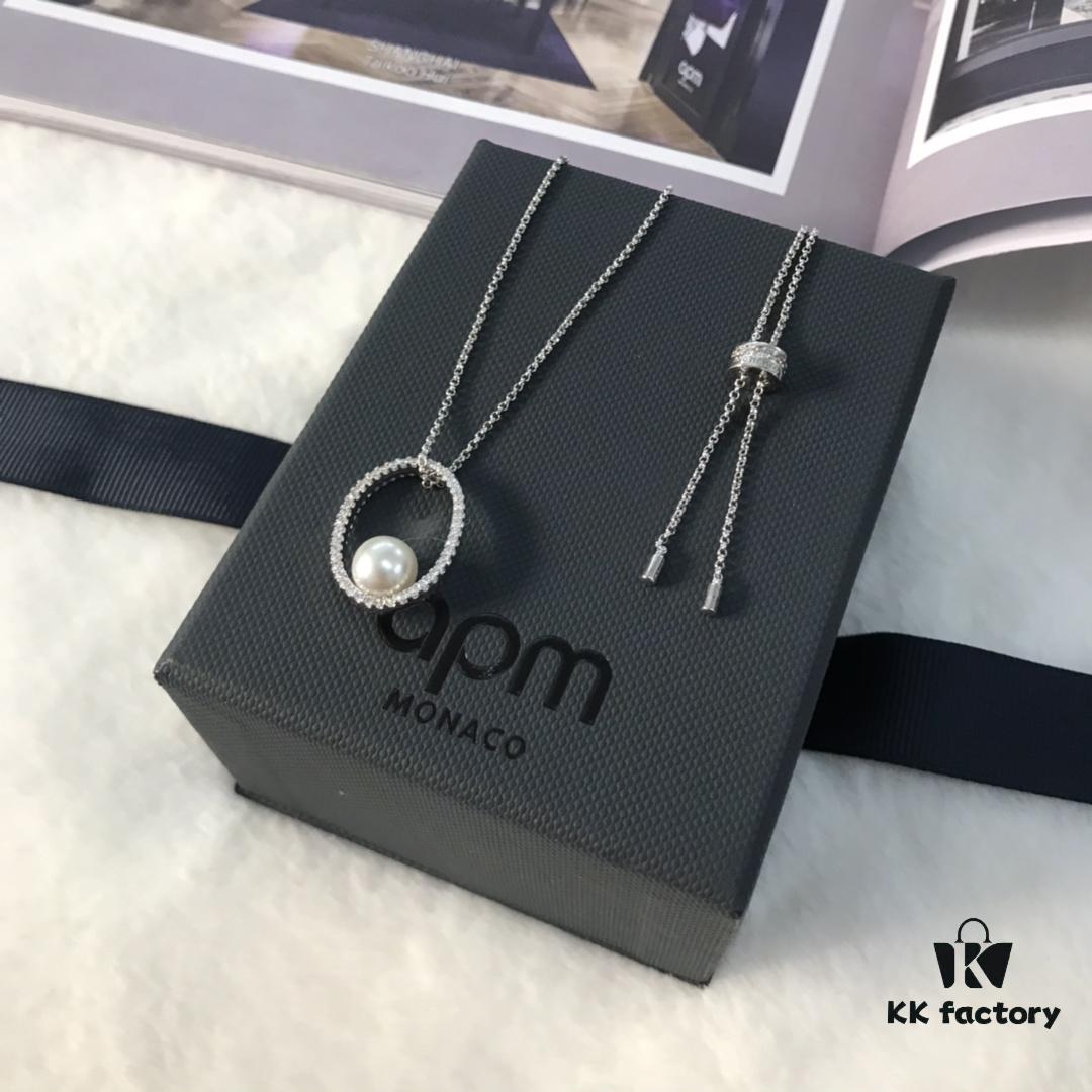 692feb6199f2d84055c8cc98 APM December New Arrival APM Monaco Minimalist Elegant Pearl Necklace for Women, Stylish and Sophisticated Sweater Pendant with Modern Design