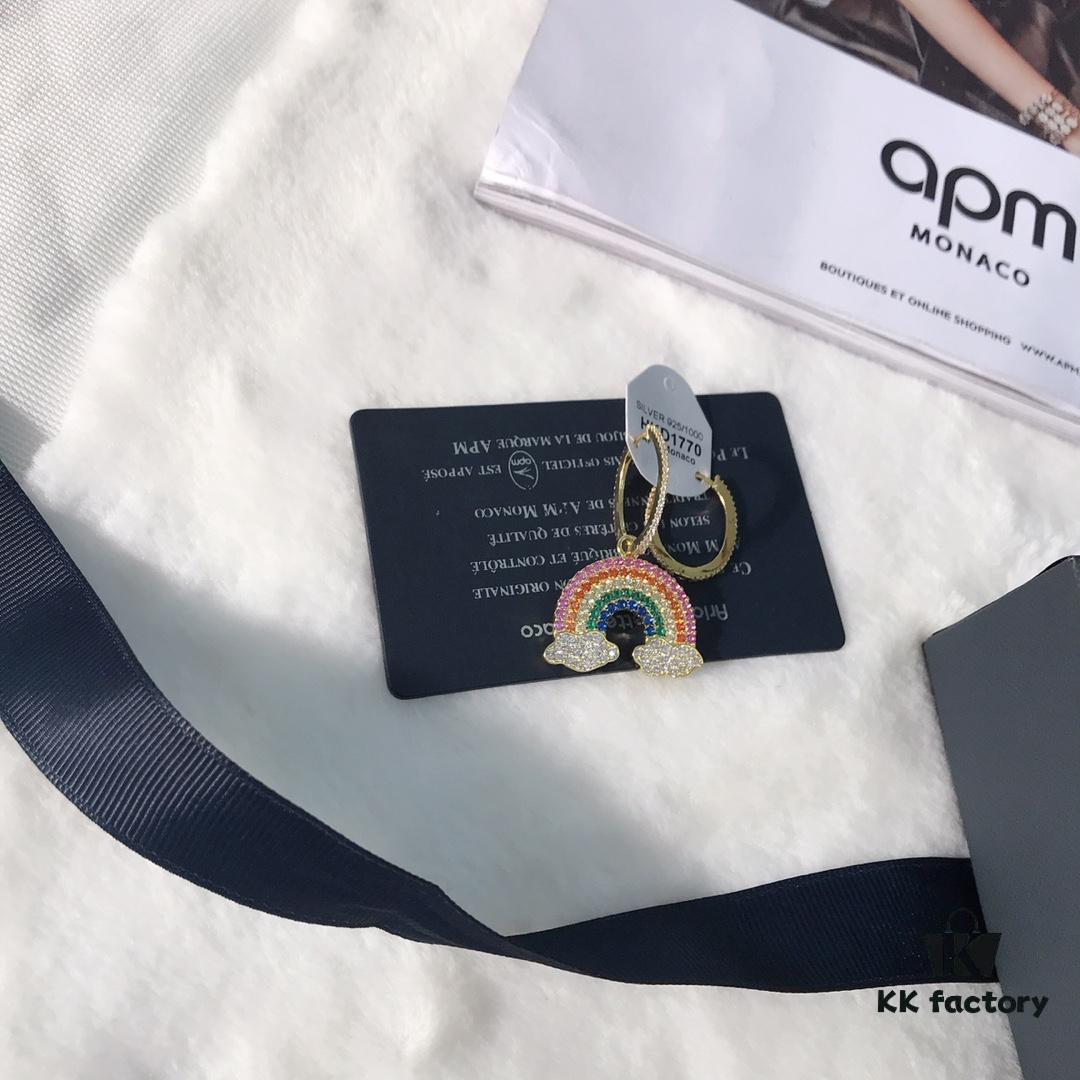 APM Monaco Rainbow Necklace and Earrings Original Set