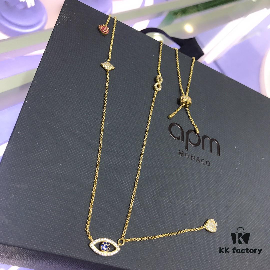 692feb7399f2d84055c8ccb4 APM Monaco Gold-Tone Lucky Evil Eye Necklace and Bracelet Set