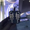 692feb7499f2d84055c8ccb8 APM Monaco Crystal-Encrusted Ringed Ruffle Necklace with Tassel Long Drop Earrings