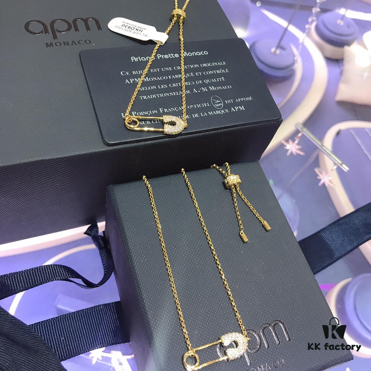 692feb7f99f2d84055c8ccd1 APM Monaco Gold-Tone Pin Necklace and Bracelet Set