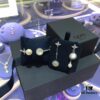 APM Monaco White Shell Bracelet and Earrings Set, New Trendy Fashion Style, Ins-style Fresh and Versatile Design