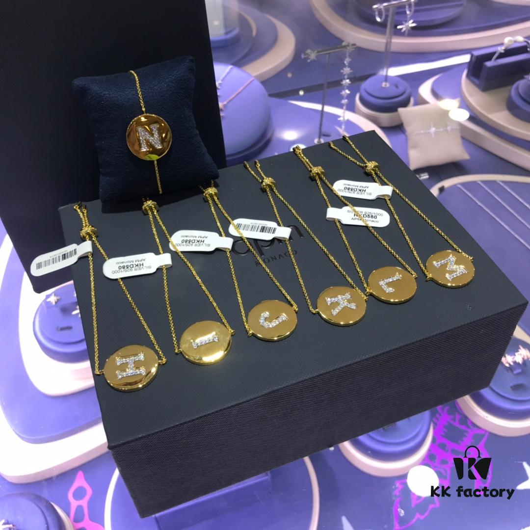 692feb8699f2d84055c8cce1 APM Monaco High-Quality Alphabet Bracelet for Women, Round Pendant 26 Letter Bracelet, Stylish and Versatile Design