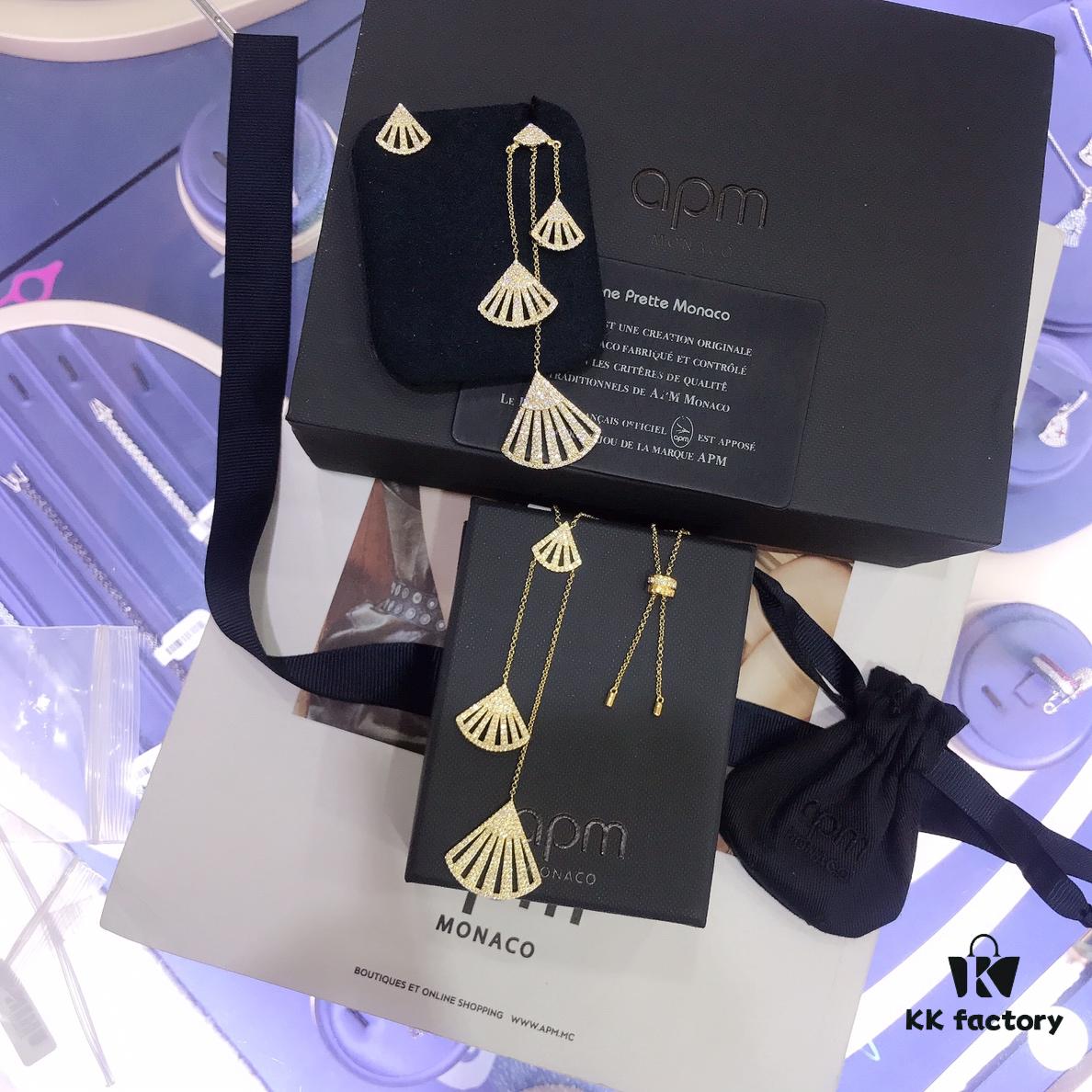 A🎉Celebrate Christmas🎉 Original Set Newly Launched💗 APM Monaco Fan Pendant Necklace and Earrings