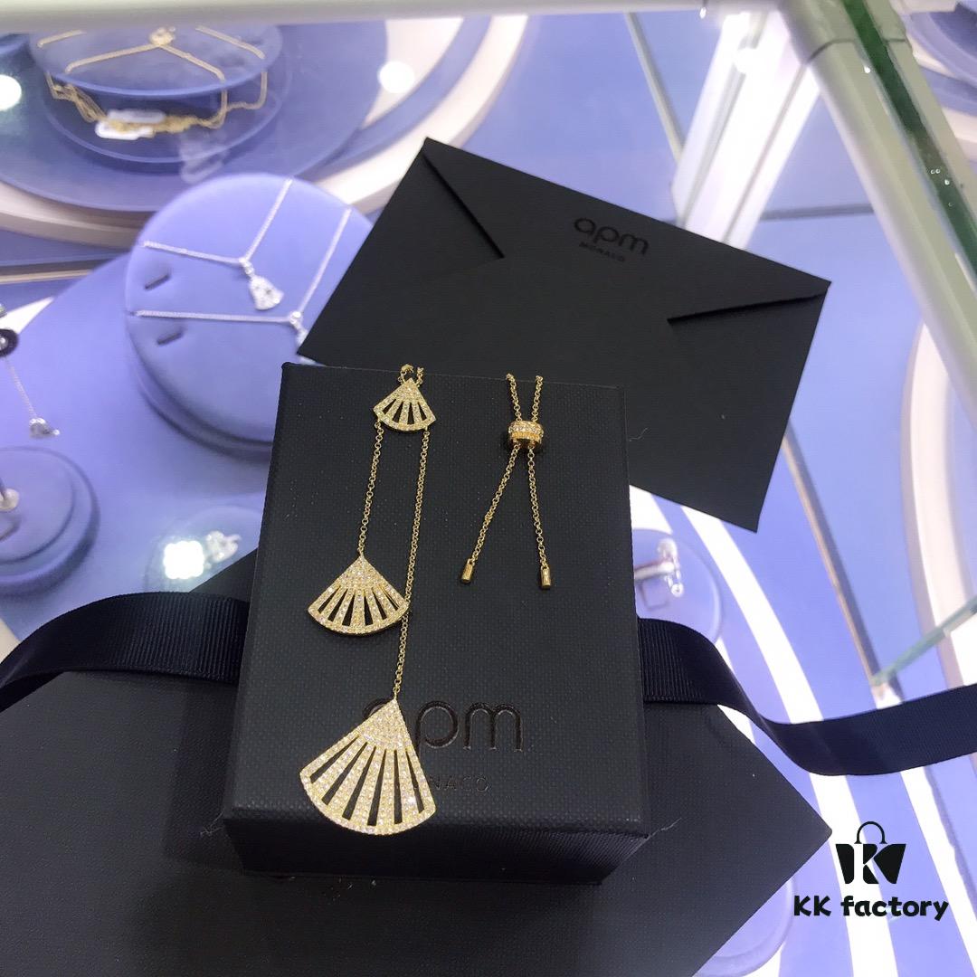 A🎉Celebrate Christmas🎉 Original Set Newly Launched💗 APM Monaco Fan Pendant Necklace and Earrings