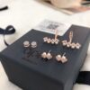 APM Monaco European and American Wave Pearl Stud Earrings, Stylish and Fashionable, Versatile Design
