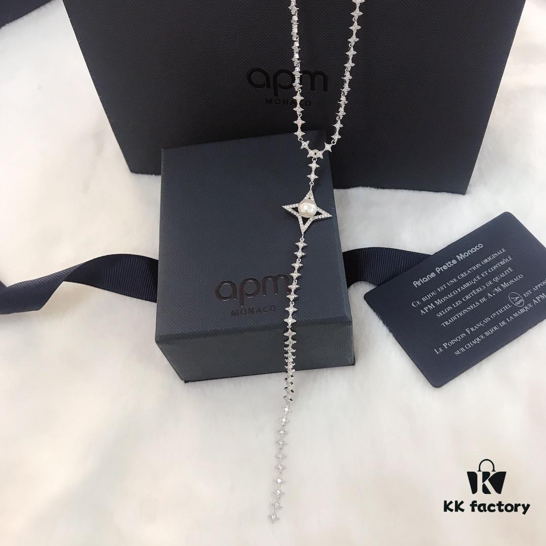 APM Monaco Pearl Necklace and Earrings Original Set