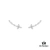 APM Monaco Exquisite Flower Earrings, Elegant and Minimalist Curved Design