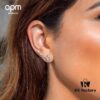 APM Monaco Exquisite Flower Earrings, Elegant and Minimalist Curved Design