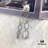 692febe499f2d84055c8cd6a APM Monaco Asymmetrical Interlocking Circle Pearl Long Tassel Earrings for Women