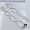 692febe699f2d84055c8cd6d APM Monaco Asymmetrical Interlocking Circle Pearl Long Tassel Earrings for Women