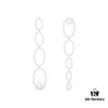 692febe899f2d84055c8cd6f APM Monaco Asymmetrical Interlocking Circle Pearl Long Tassel Earrings for Women