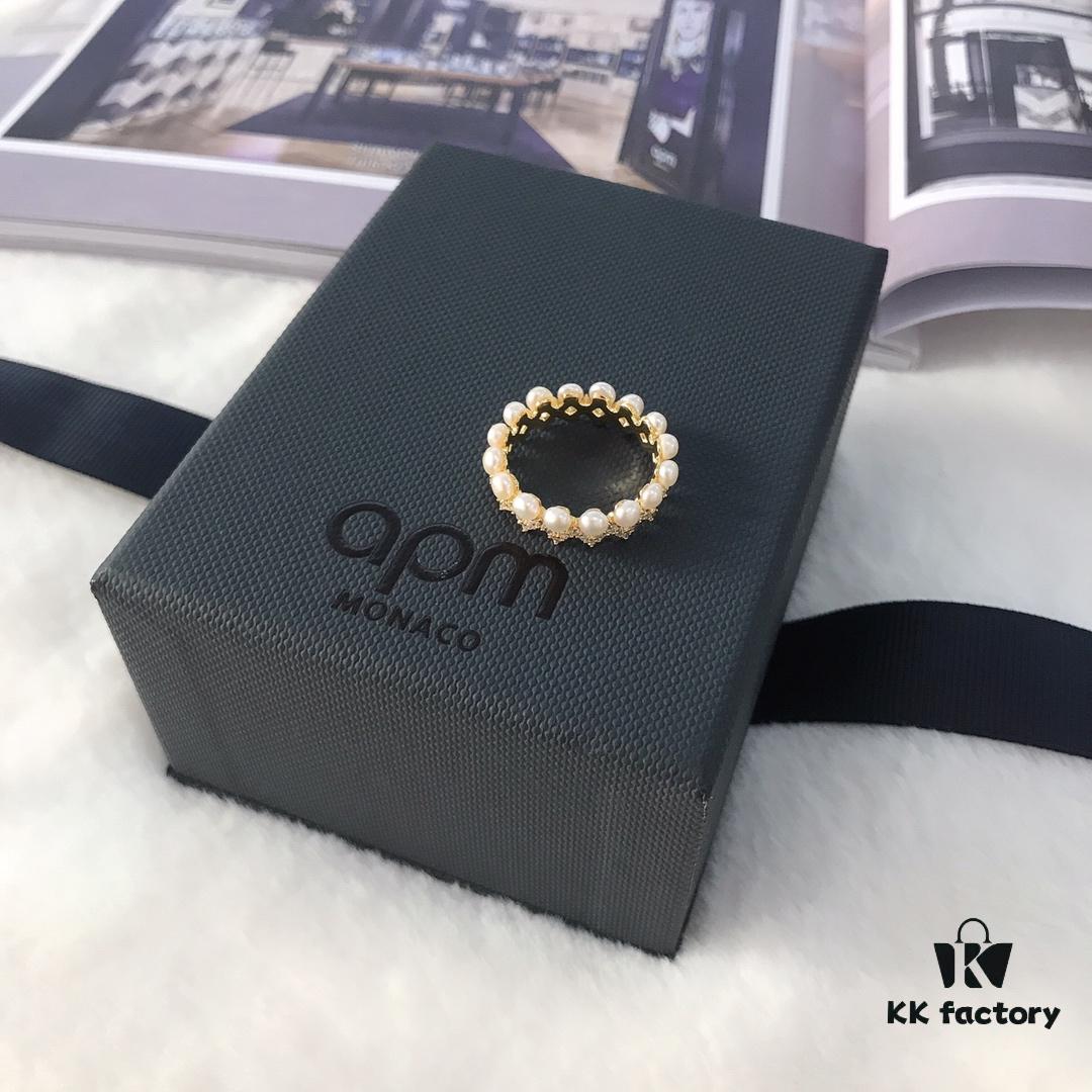 692febfb99f2d84055c8cd87 APM Monaco Pearl Wave Ring, Vintage-Inspired Fashion Statement, Trendy and Versatile Jewelry for Women