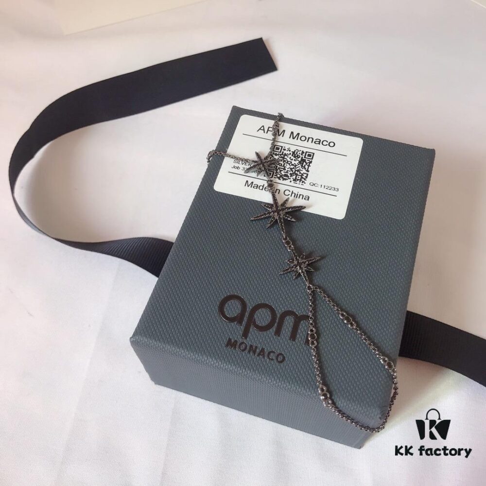 Original New Launch 💗 APM Monaco Bracelet, Union Jack Star Meteor Bracelet with Back Hand Chain, Gift for Girlfriend